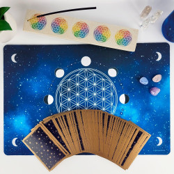 Tapis harmonisant Fleur de Vie phases de la lune