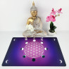 Tapis harmonisant violet Fleur de Vie phases de la lune