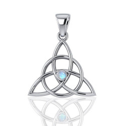 Triquetra with moonstone necklace