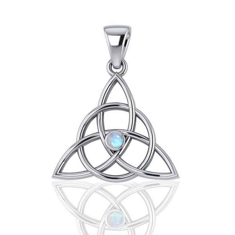 Triquetra-Anhänger mit Mondstein