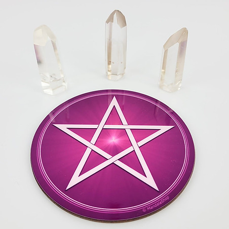 Harmonisierende Scheibe Violettes Pentagramm