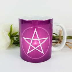 Tasse Pentagramm lila