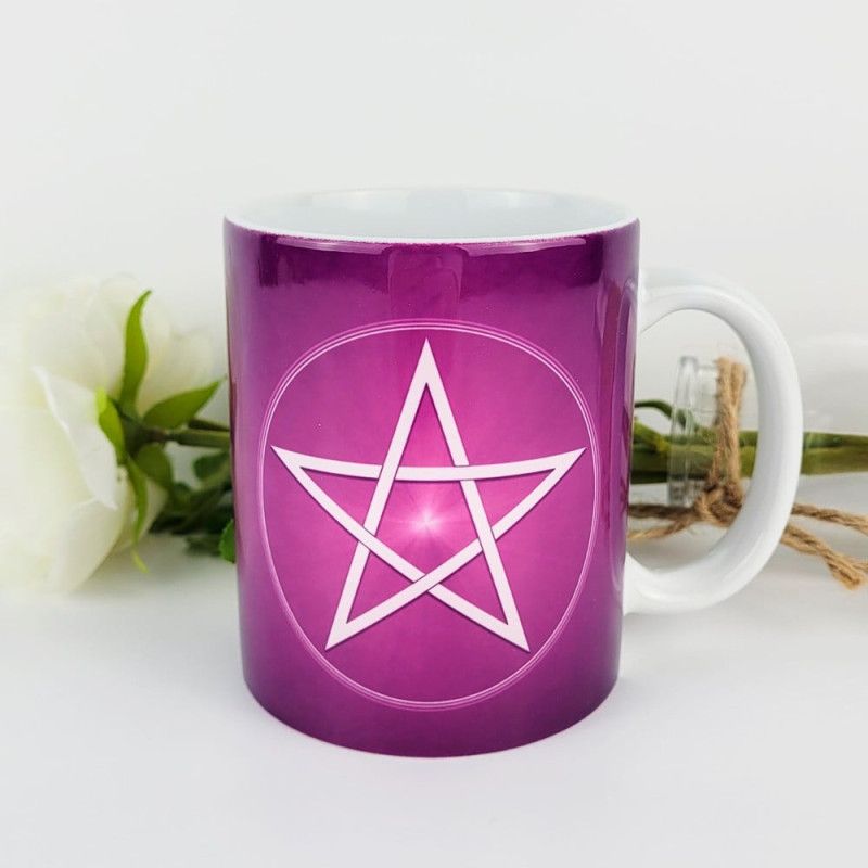 Tasse Pentagramm lila