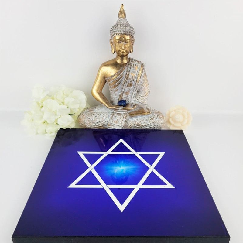 Energetische Holzplatte Salomon Siegel Indigo