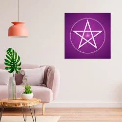 Toile Pentagramme violet