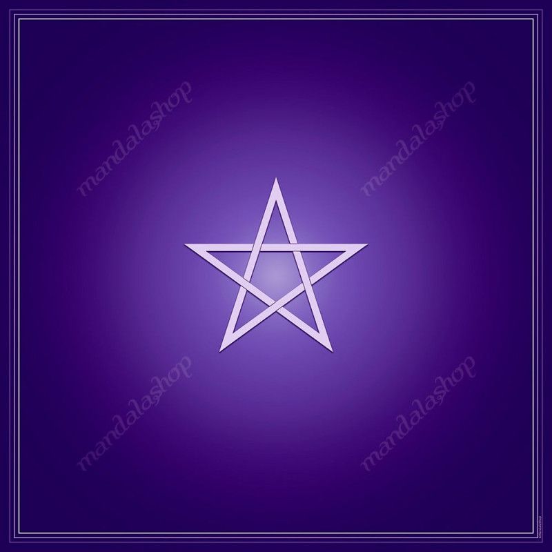 Tarot-Tischdecke Pentagramm 60x60 cm