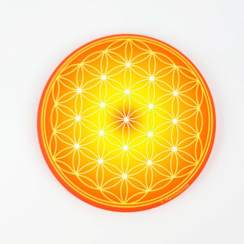 Magnete soft touch Fiore della Vita (scelta tra 7 colori)