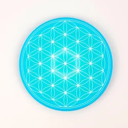 Turquoise Flower of Life soft touch Magnet