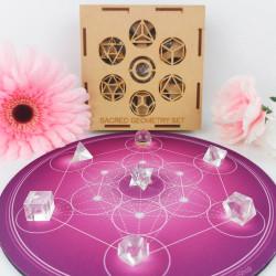 7 solidi platonici in cristallo di rocca