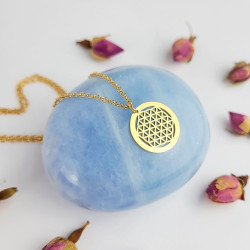 Gold plated Flower of Life necklace