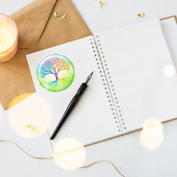 Aufkleber Lebensbaum Grün