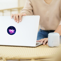 Sparkling Lotus Flower Self-Adhesive Sticker