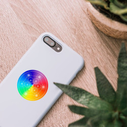 Pegatina autoadhesiva Cubo de Metatrón 7 chakras