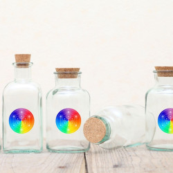 Pegatina autoadhesiva Cubo de Metatrón 7 chakras