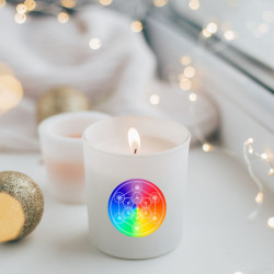 Pegatina autoadhesiva Cubo de Metatrón 7 chakras