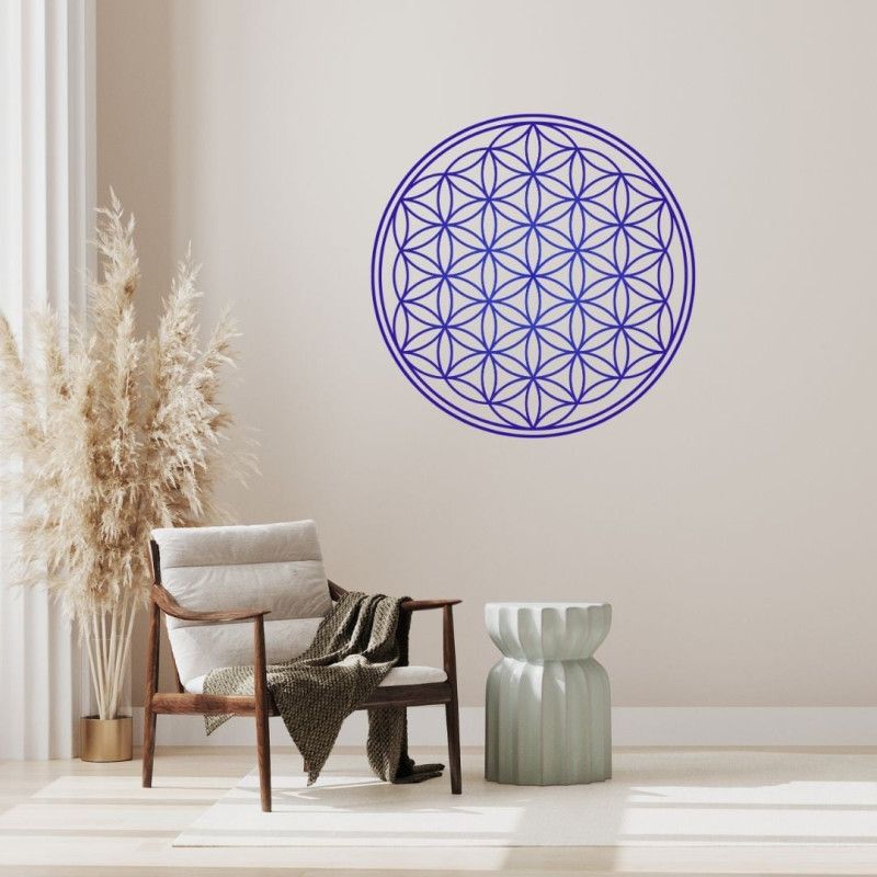 Sticker mural Fleur de Vie (7 couleurs au choix)