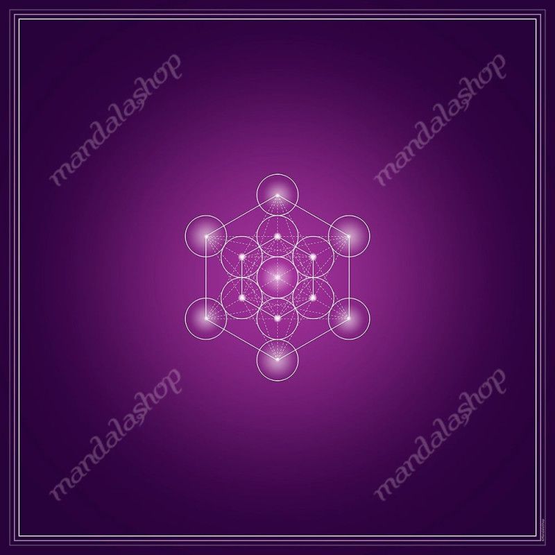 Tarot-Tischdecke Metatron-Würfel 60x60 cm