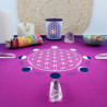 Violette Tarot-Tischdecke Blume des Lebens 60x60 cm