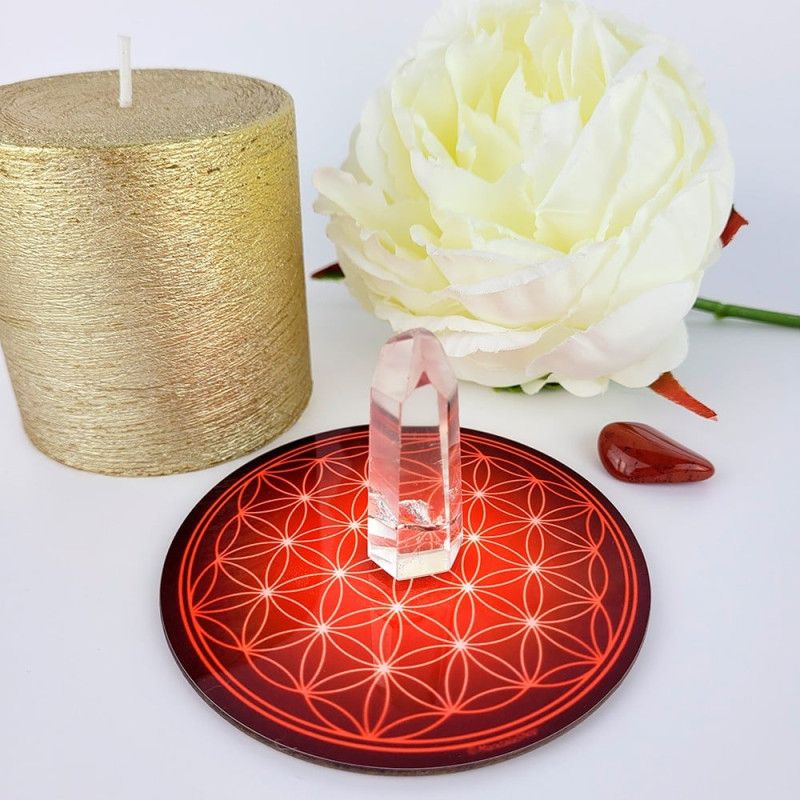 Disque harmonisant Fleur de Vie - 7 couleurs au choix (du rouge au violet)