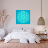 Turquoise Flower of Life canvas