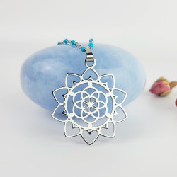 Lotus-Samen-des-Lebens-Anhänger