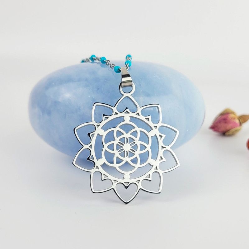 Lotus-Samen-des-Lebens-Anhänger