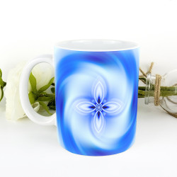 Tasse Mandala des Willens (blau)