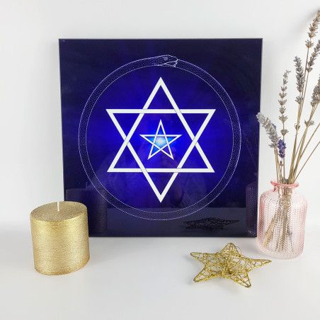 Energetische Holzplatte Ouroboros