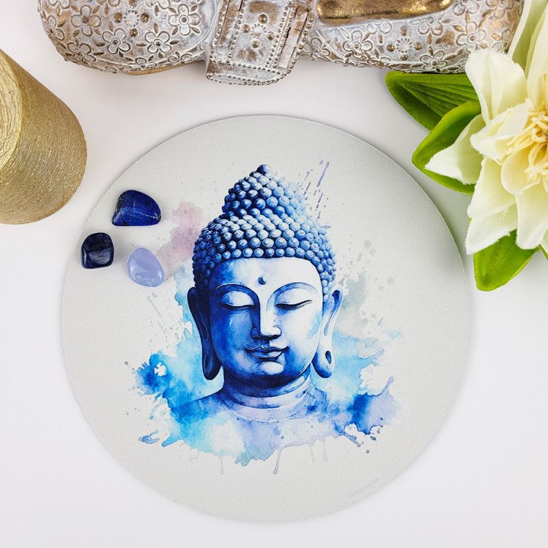 Mauspad Buddha blau