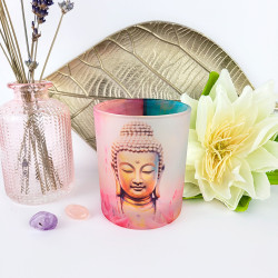 Teelichthalter Buddha mit Lotus