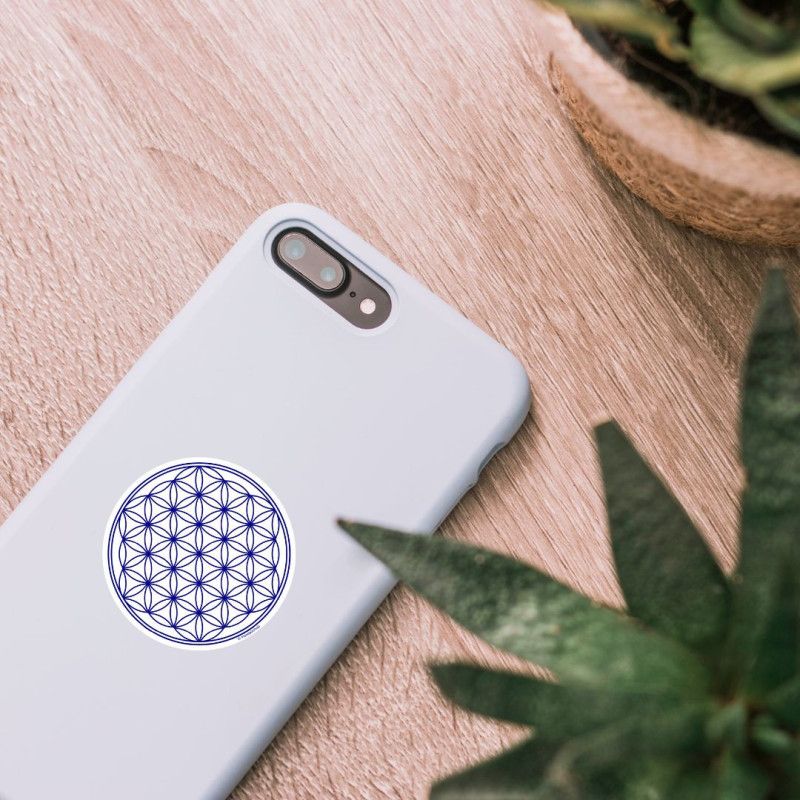 Sticker autocollant Fleur de Vie blanche