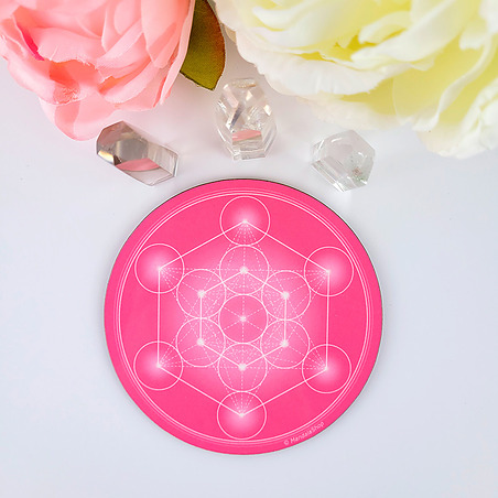 Disco armonizador Cubo de Metatrón rosa