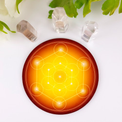 Disco armonizzante Cubo di Metatron - 7 colori da scegliere (dal rosso al viola)