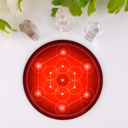 Disco armonizzante Cubo di Metatron - 7 colori da scegliere (dal rosso al viola)