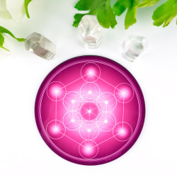 Disco armonizador Cubo de Metatrón - 7 colores a elegir (de rojo a púrpura)