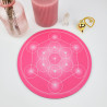 Tappetino per mouse Cubo di Metatron rosa