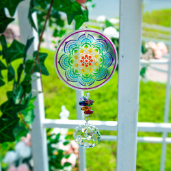 Sonnenfänger Mandala aus Glas