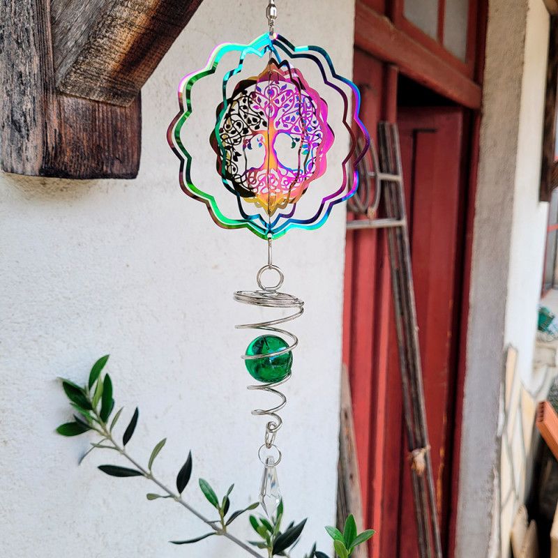 Windspinner Lebensbaum mehrfarbig