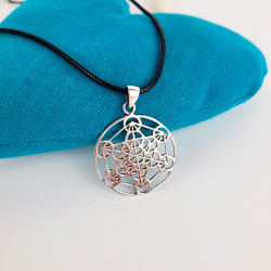 925 silver Metatron's Cube pendant