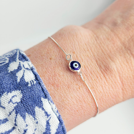 Bracciale occhio turco in argento