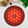 Mauspad Blume des Lebens rot