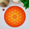 Mauspad Blume des Lebens orange