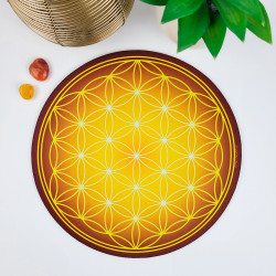 Mauspad Blume des Lebens gelb