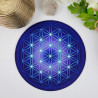 Mauspad Blume des Lebens indigo