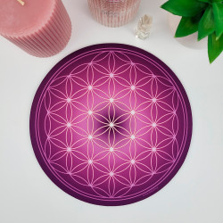Mauspad Blume des Lebens violett
