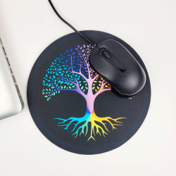 Mauspad Lebensbaum schwarz