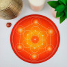 Mauspad Metatron-Würfel orange