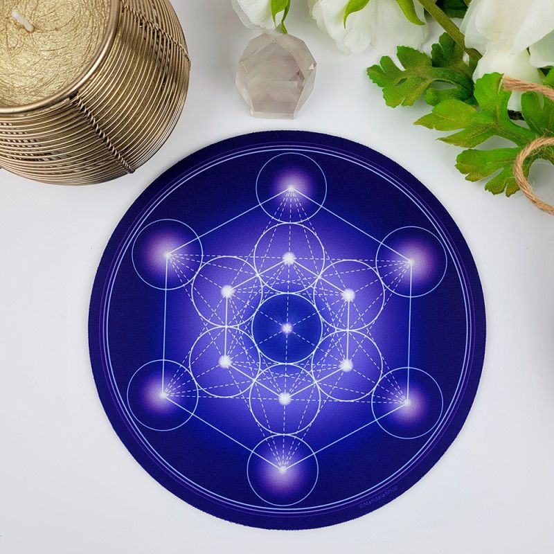 Mauspad Metatron-Würfel Indigo
