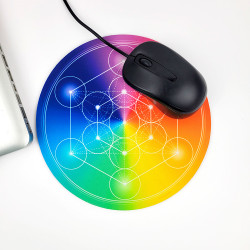 Mauspad Metatron-Würfel 7 Chakren