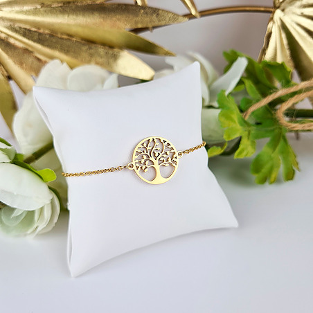 Vergoldetes Lebensbaum-Armband